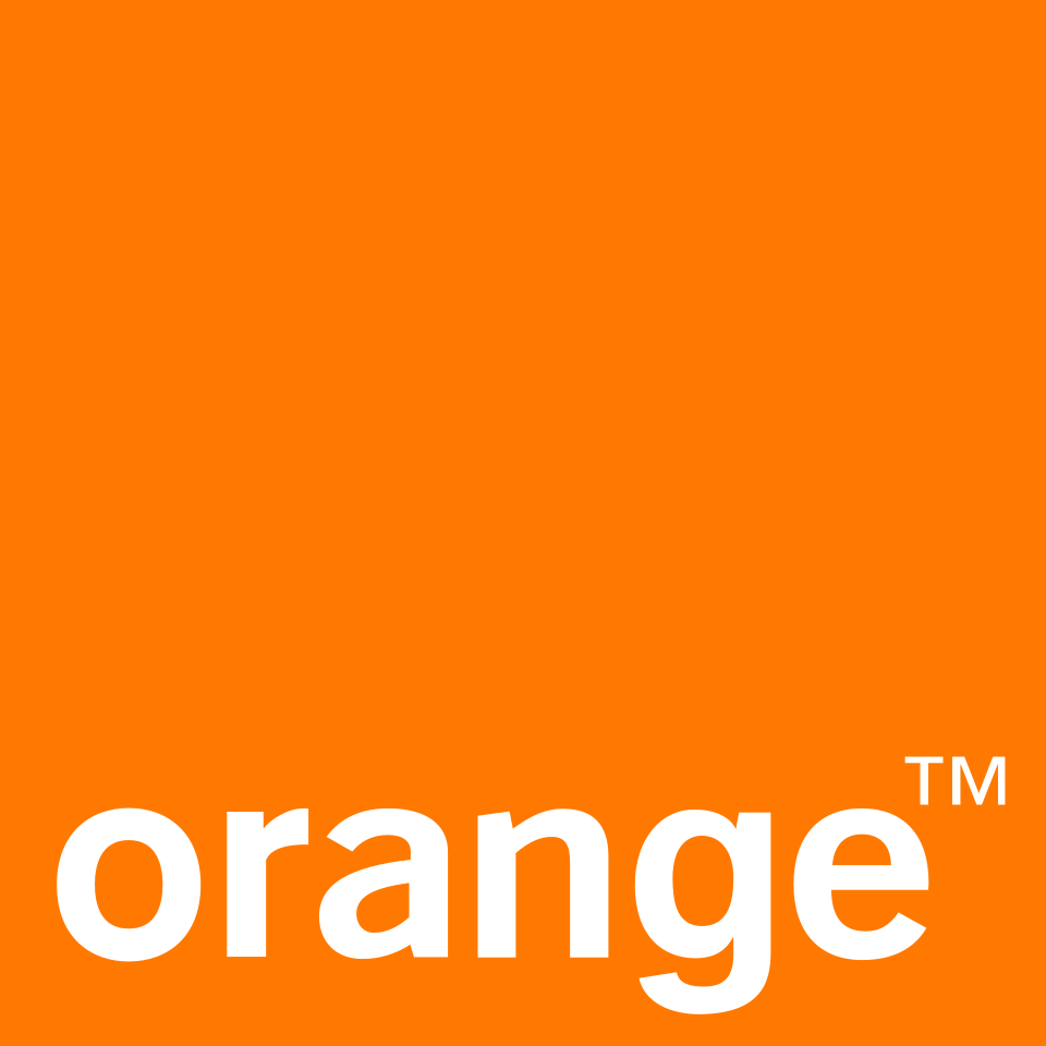 Orange logo featuring white lowercase text 'orange' with a trademark symbol on an orange background.